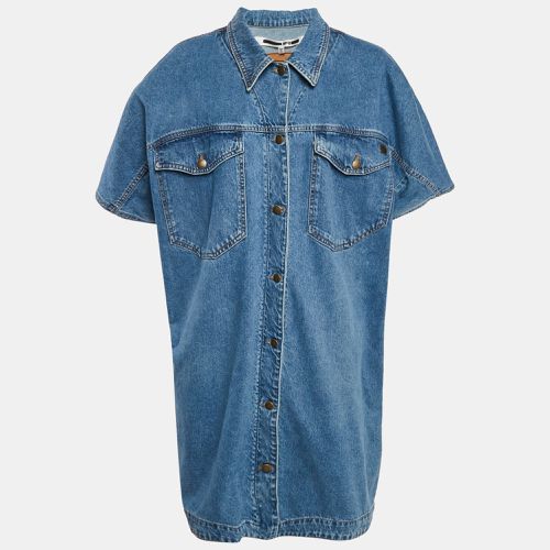 Washed Denim Shirt Dress L - McQ by Alexander McQueen - Modalova