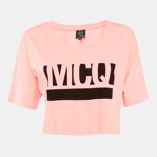 Logo Print Cotton Crop T-Shirt XS - McQ by Alexander McQueen - Modalova