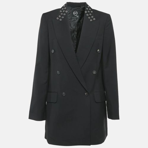 Eyelet Collar Wool Blend Double Breasted Blazer S - McQ by Alexander McQueen - Modalova