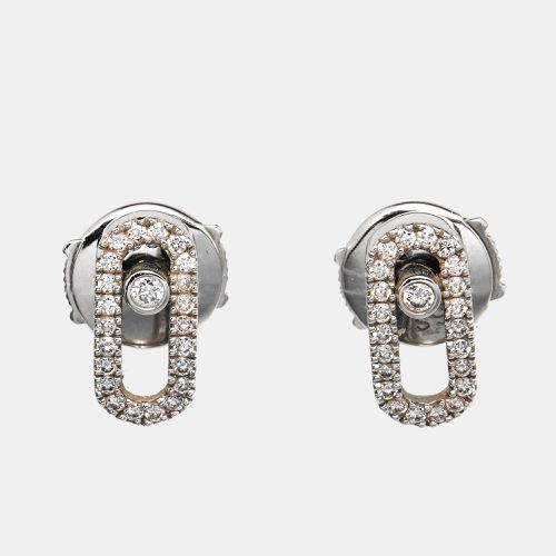 Move Uno Diamonds 18k Gold Earrings - Messika - Modalova