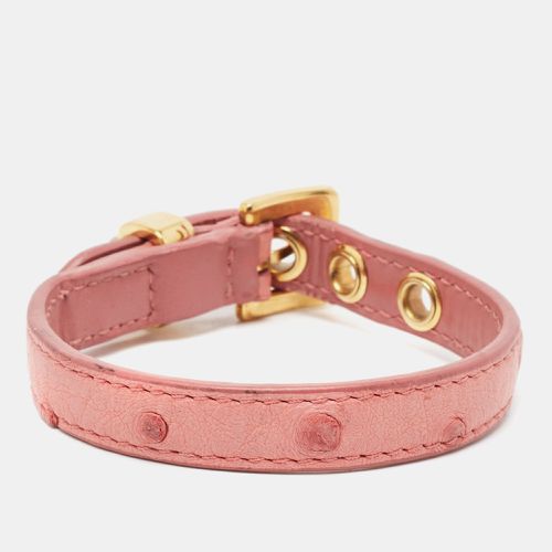 Leather Gold Tone Strap Wrap Bracelet - Miu Miu - Modalova