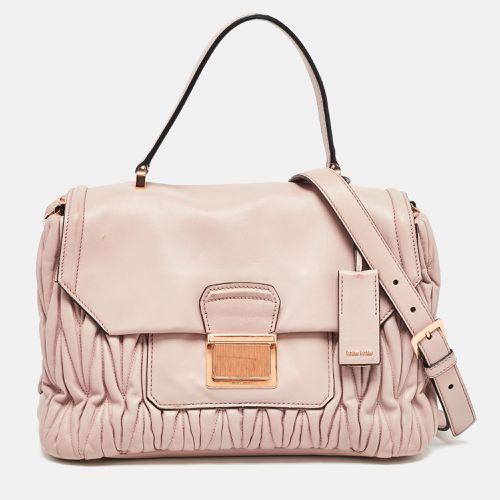 Old Rose Matelassé Leather Top Handle Bag - Miu Miu - Modalova