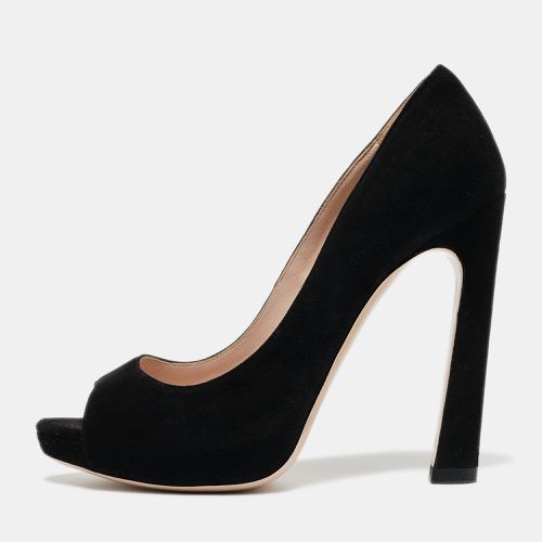 Suede Peep Toe Pumps Size 36.5 - Miu Miu - Modalova