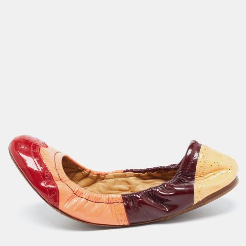 Brogue Patent Leather Scrunch Ballet Flats Size 40 - Miu Miu - Modalova