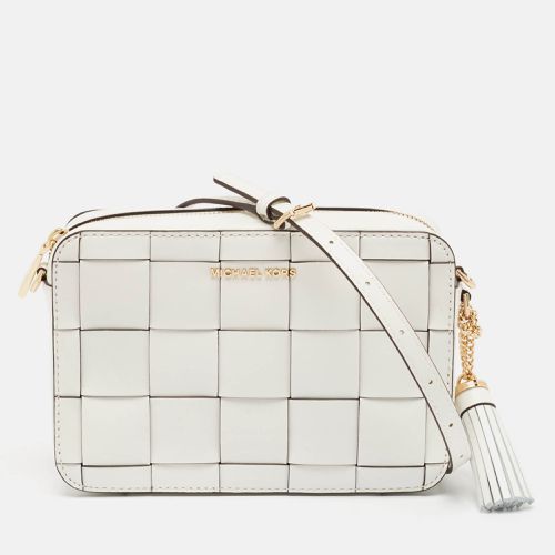 Leather Medium Woven Jet Set Crossbody Bag - Michael Kors - Modalova