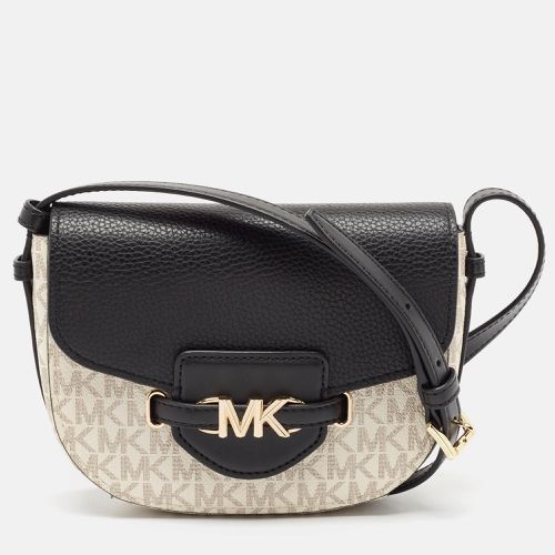 White Signature Coated Canvas and Leather Reed Crossbody Bag - Michael Kors - Modalova