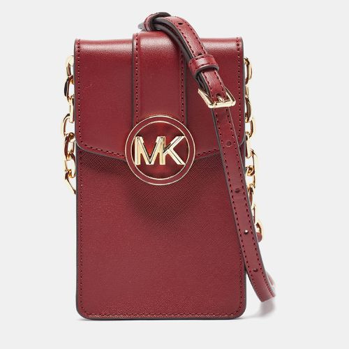 Leather Carmen Smartphone Crossbody Bag - Michael Kors - Modalova