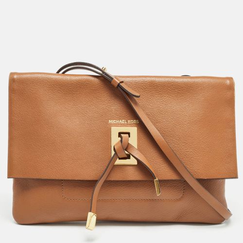 Leather Fold Over Flap Shoulder Bag - Michael Kors - Modalova