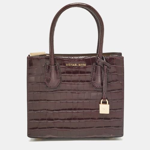 Croc Embossed Leather Mini Mercer Tote - Michael Kors - Modalova