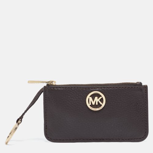 Dark Leather Top Zip Coin Purse - Michael Kors - Modalova