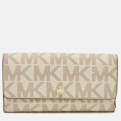 Off Signature Coated Canvas Flap Continental Wallet - Michael Kors - Modalova