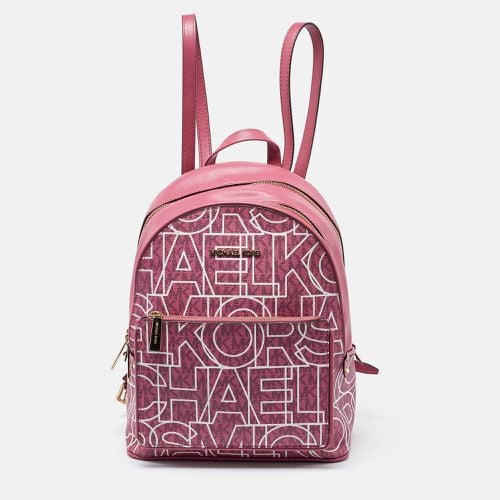 Signature Coated Canvas and Leather Backpack - MICHAEL Michael Kors - Modalova