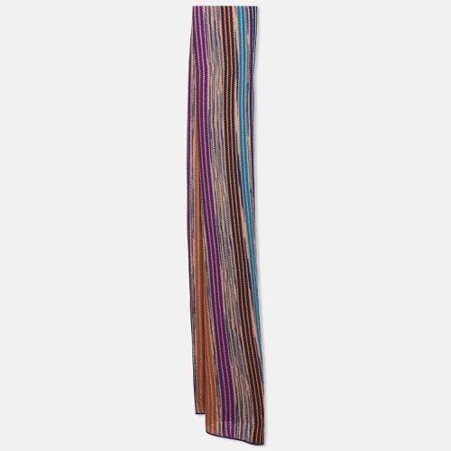 Striped Wool Knit Shawl - Missoni - Modalova