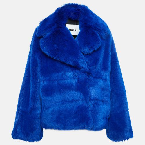 MSGM Blue Faux Fur Jacket M - MSGM - Modalova