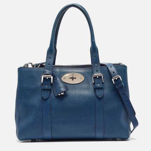 Leather Bayswater Double Zip Tote - Mulberry - Modalova