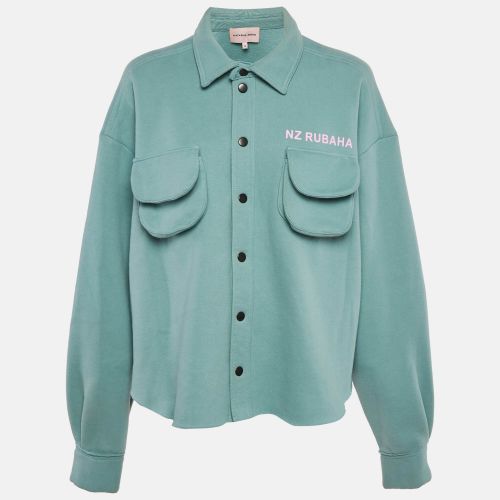 Cotton Blend Knit Button Front Jacket S - Natasha Zinko - Modalova