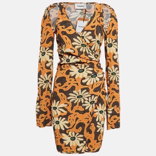 Floral Print Crepe Cut-Out Ira Wrap Dress M - Nanushka - Modalova