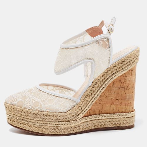 Lace Wedge Platform Ankle Strap Espadrilles Size 39.5 - Nicholas Kirkwood - Modalova