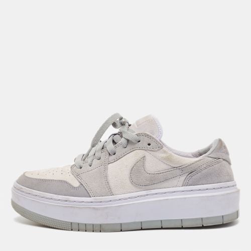 Air Jordans /White Suede Elevate Air Jordan 1 Low Top Sneakers Size 40.5 - Nike - Modalova