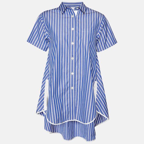 Striped Cotton Poplin Flared Shirt S - Sacai - Modalova