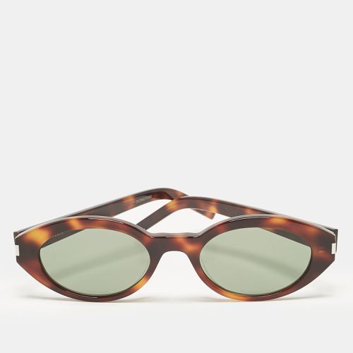 Saint Laurent Tortoise/ SL567 Oval Sunglasses - Saint Laurent Paris - Modalova