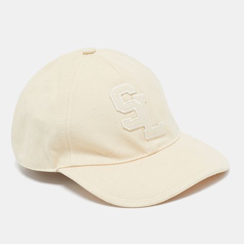 SL Applique Cotton Baseball Cap 59 cm - Saint Laurent Paris - Modalova