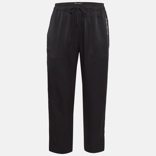 Saint Laurent Satin Buttoned Side Slit Trousers S - Saint Laurent Paris - Modalova