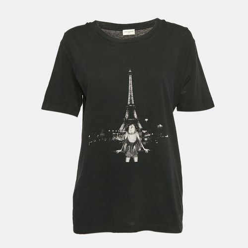 Eiffel Tower Print Jersey T-Shirt XS - Saint Laurent Paris - Modalova