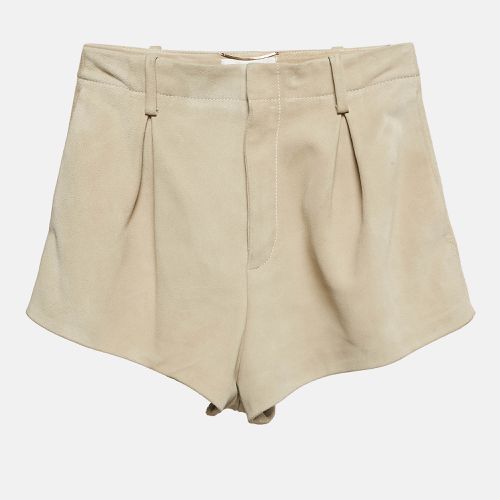 Saint Laurent Suede Pleated Shorts S - Saint Laurent Paris - Modalova