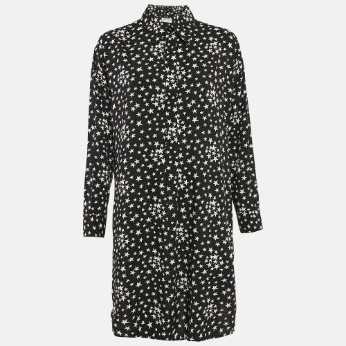 Stars Print Crepe Shirt Dress M - Saint Laurent Paris - Modalova