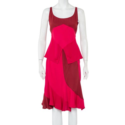 Rive Gauche Vintage Two Tone Paneled Crepe Tank Top & Skirt Set S - Yves Saint Laurent - Modalova