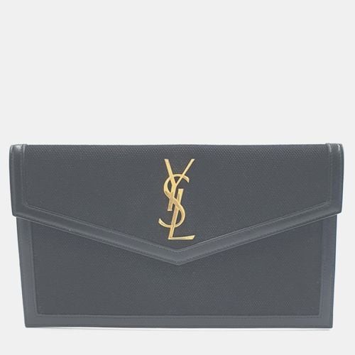 Fabric/Leather Uptown Clutch Bag - Saint Laurent Paris - Modalova