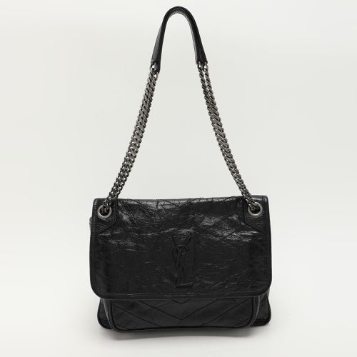 Saint Laurent Crinkled Matelassé Leather Medium Niki Shoulder Bag - Saint Laurent Paris - Modalova