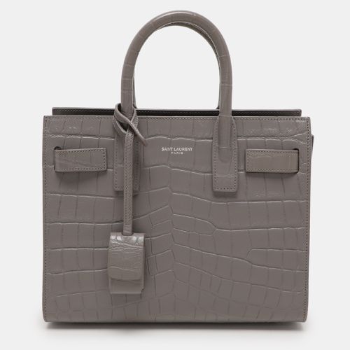 Saint Laurent Croc Embossed Leather Nano Classic Sac De Jour Tote - Saint Laurent Paris - Modalova