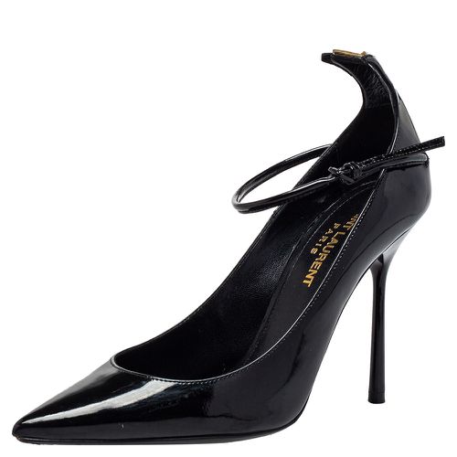 Saint Laurent Patent Leather Ankle Strap Pumps Size 35 - Saint Laurent Paris - Modalova