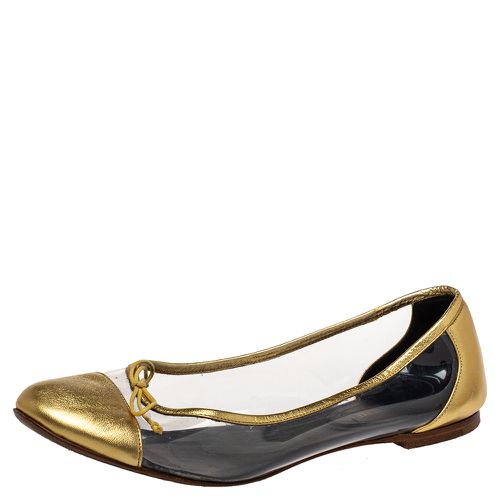 Saint Laurent Leather And PVC Ballet Flats Size 39.5 - Saint Laurent Paris - Modalova