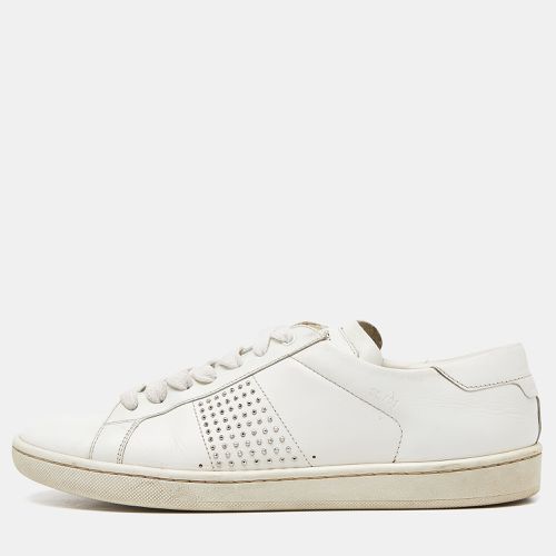 Saint Laurent Leather Crystal Embellished Low Top Sneakers Size 38.5 - Saint Laurent Paris - Modalova