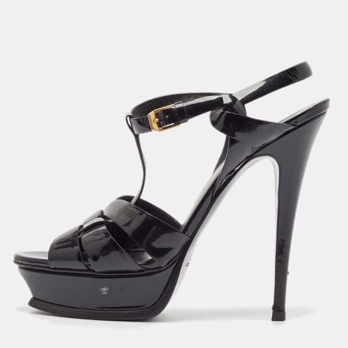 Saint Laurent Patent Leather Tribute Sandals Size 40 - Saint Laurent Paris - Modalova