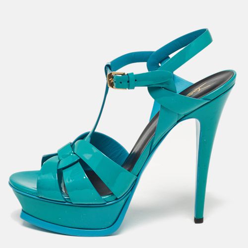 Saint Laurent Patent Leather Tribute Platform Sandals 39 - Saint Laurent Paris - Modalova