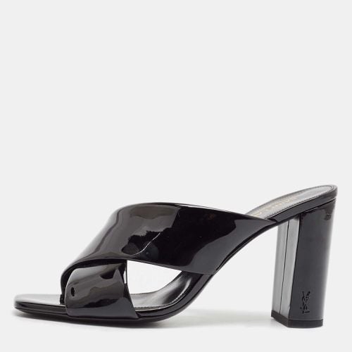 Saint Laurent Patent Leather Loulou Ankle Strap Sandals Size 38.5 - Saint Laurent Paris - Modalova