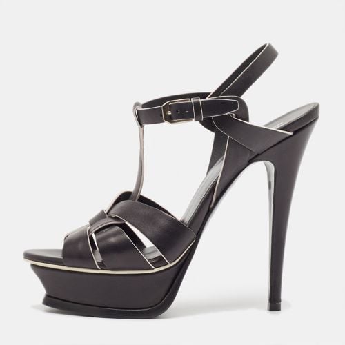 Saint Laurent Leather Tribute Sandals Size 38 - Saint Laurent Paris - Modalova