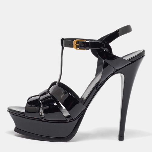 Saint Laurent Patent Leather Tribute Platform Sandals Size 39 - Saint Laurent Paris - Modalova