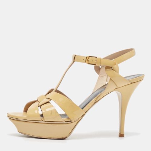 Saint Laurent Patent Leather Tribute Sandals Size 40 - Saint Laurent Paris - Modalova