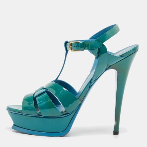 Saint Laurent Patent Leather Tribute Platform Sandals Size 39 - Saint Laurent Paris - Modalova