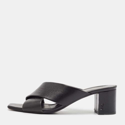 Saint Laurent Leather Loulou Slide Sandals Size 39 - Saint Laurent Paris - Modalova