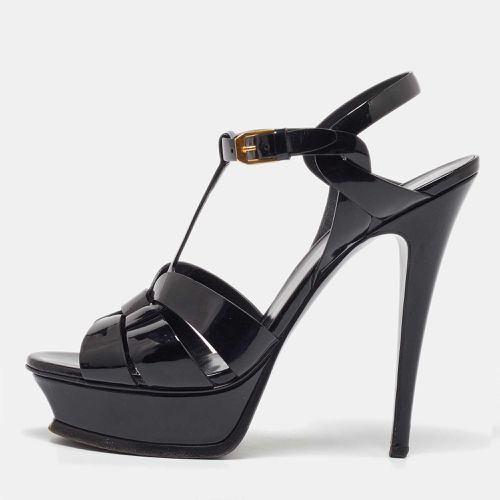 Saint Laurent Patent Leather Tribute Platform Sandals Size 39 - Saint Laurent Paris - Modalova