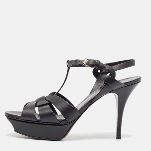 Saint Laurent Leather Tribute Platform Sandals Size 40 - Saint Laurent Paris - Modalova