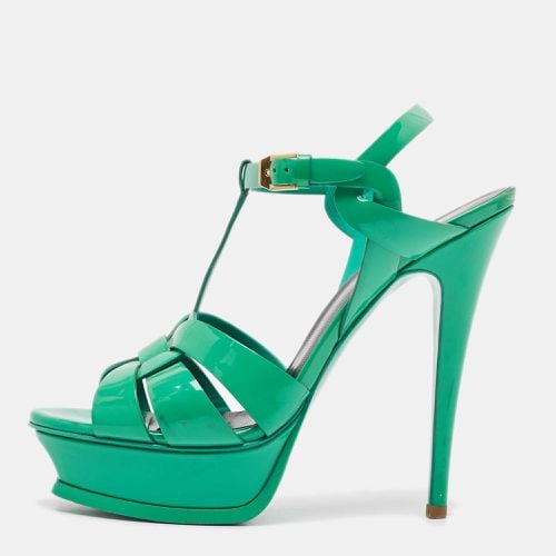 Saint Laurent Patent Tribute Platform Sandals Size 39 - Saint Laurent Paris - Modalova