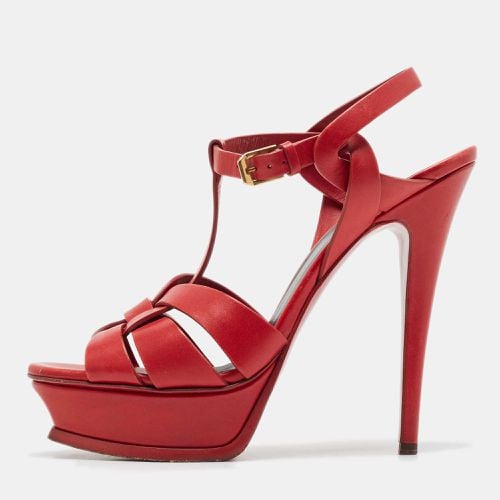 Saint Laurent Leather Tribute Platform Sandals Size 39 - Saint Laurent Paris - Modalova