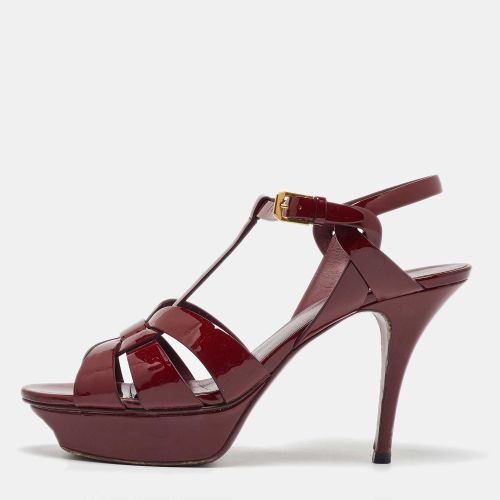 Saint Laurent Patent Leather Tribute Platform Sandals Size 39 - Saint Laurent Paris - Modalova